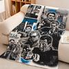 Movie H-Heat Throw High-Density Short Plush Blanket Soft Skin-Friendly for Sofa Nap Air-Conditioned Room