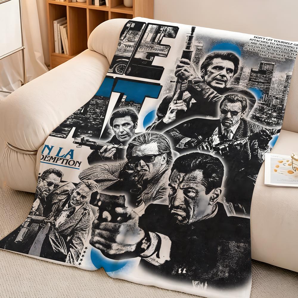 Movie H-Heat Throw High-Density Short Plush Blanket Soft Skin-Friendly for Sofa Nap Air-Conditioned Room