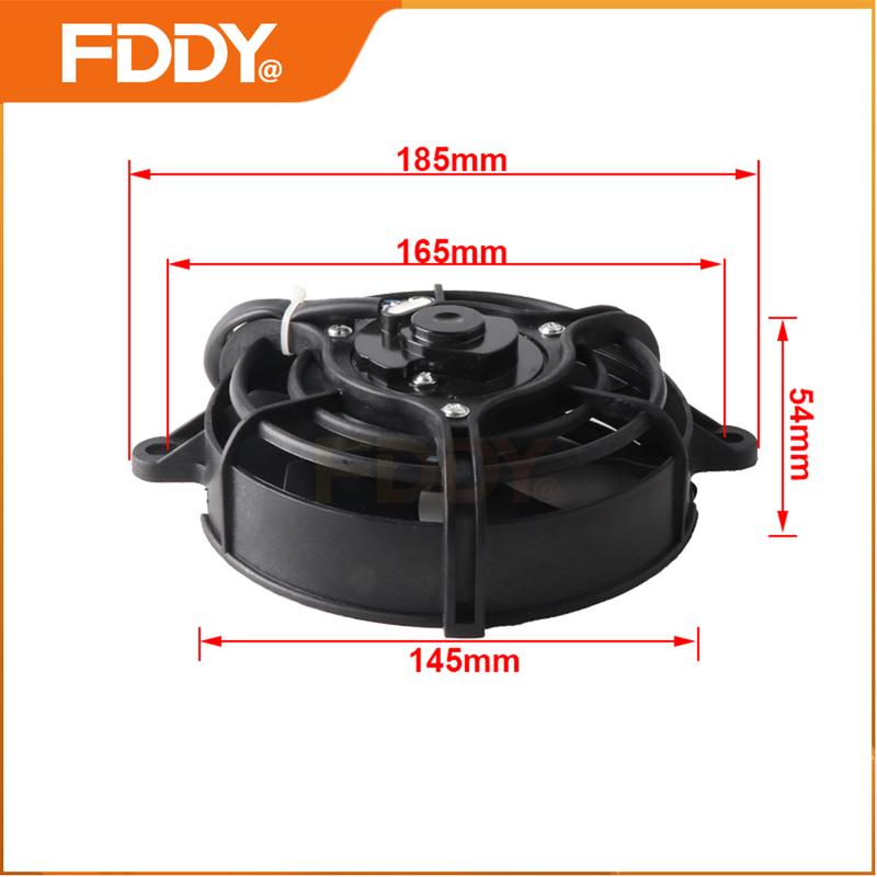 FDDY Motorcycle Radiator Cooling Cooler 5" Electric Fan M16 Temp Sensor For China 150cc 200cc 250cc 4x4 ATV UTV Buggy Quad Bike