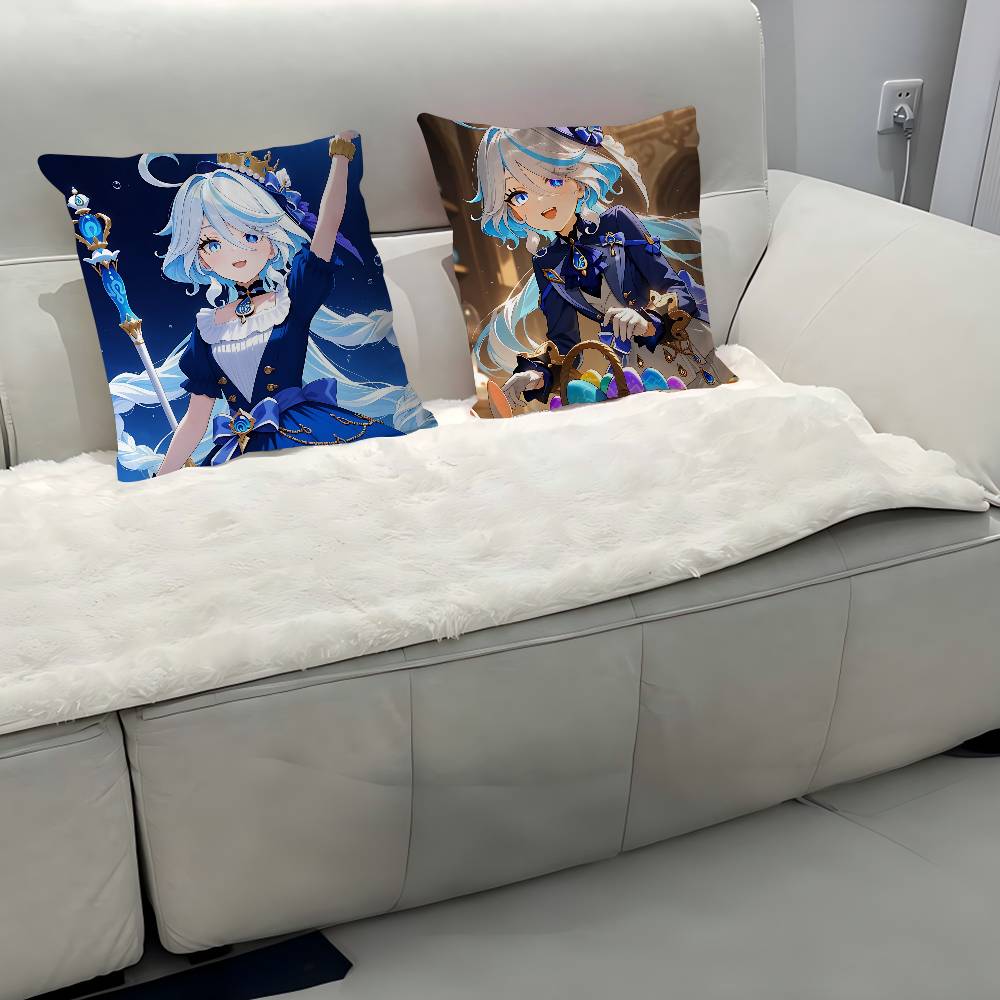 F-FurinaS Genshin ImpactS Kissenbezug Abnehmbar Waschbar Kissenbezug – Ganzjährig Weiches Leinen