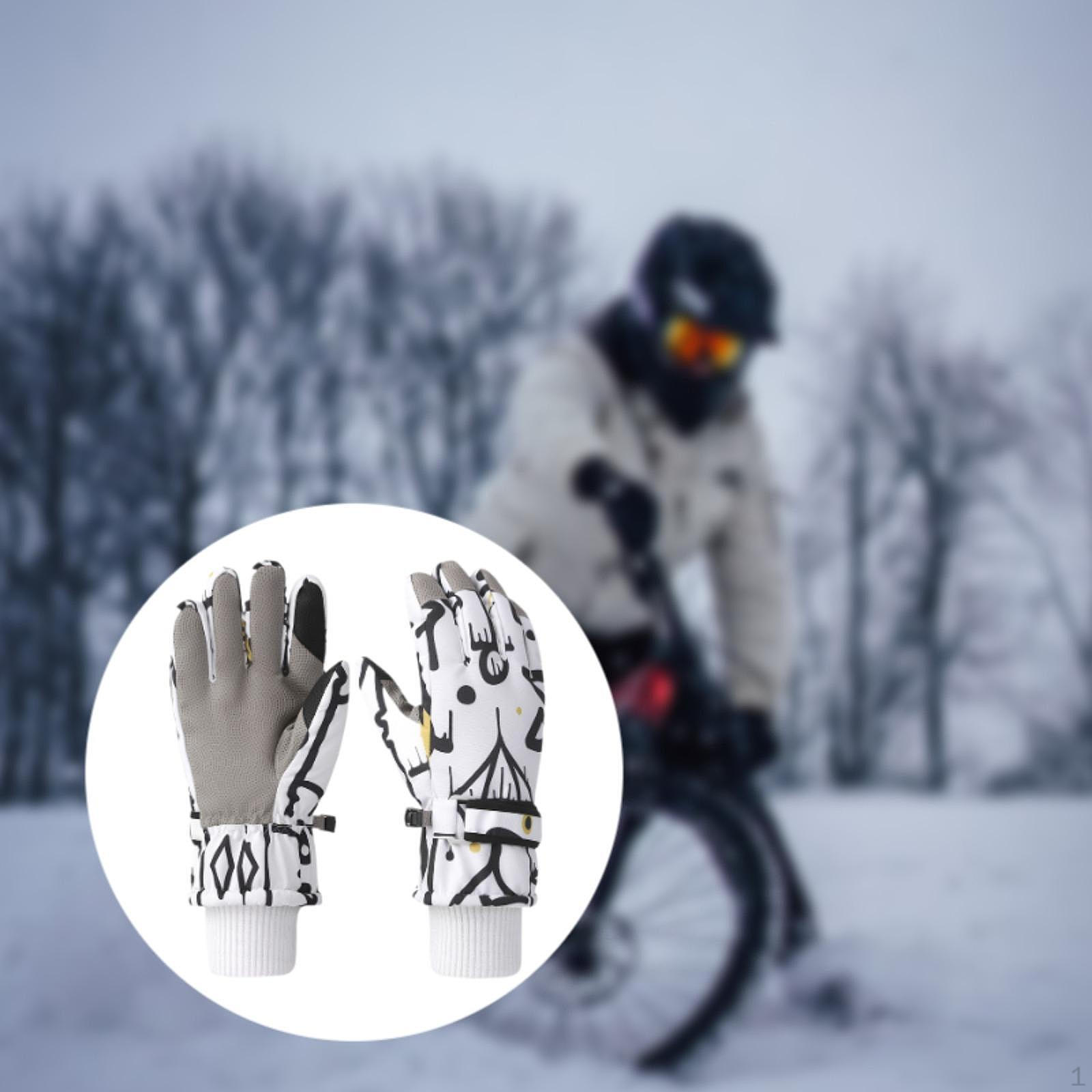 

Мотоциклетные перчатки Лыжные термальные мужские удобные легкие варежки с сенсорным экраном зимние White Black