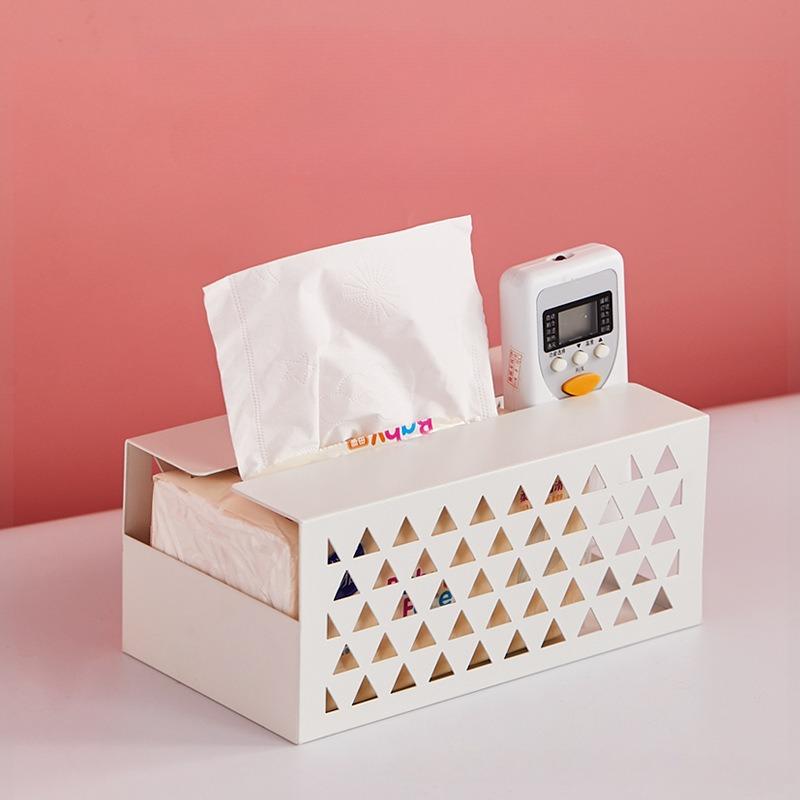 Kitchen Tissue Boxes Home Iron Multifunctional Office Crafts Seat Type Toilet Paper Storage Case Bedroom Metal Tissue Dispenser