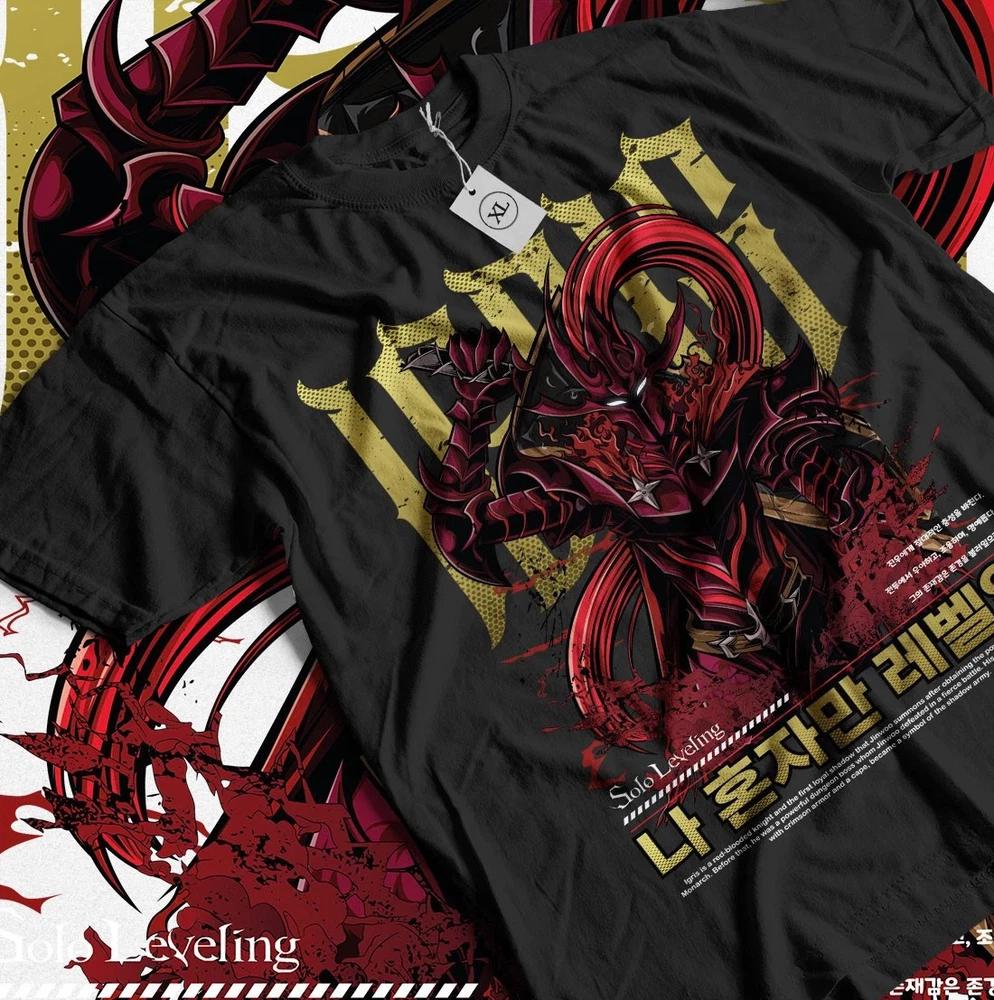 Anime Igris Knight Solo Leveling Black TShirt S