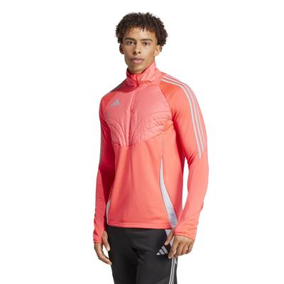 Adidas Tyro 24 Winterized Jersey Top JTQ63 Zip Jacket for Casual Shock Onyx Men, Lifestyle, Red/Light (IY0112)