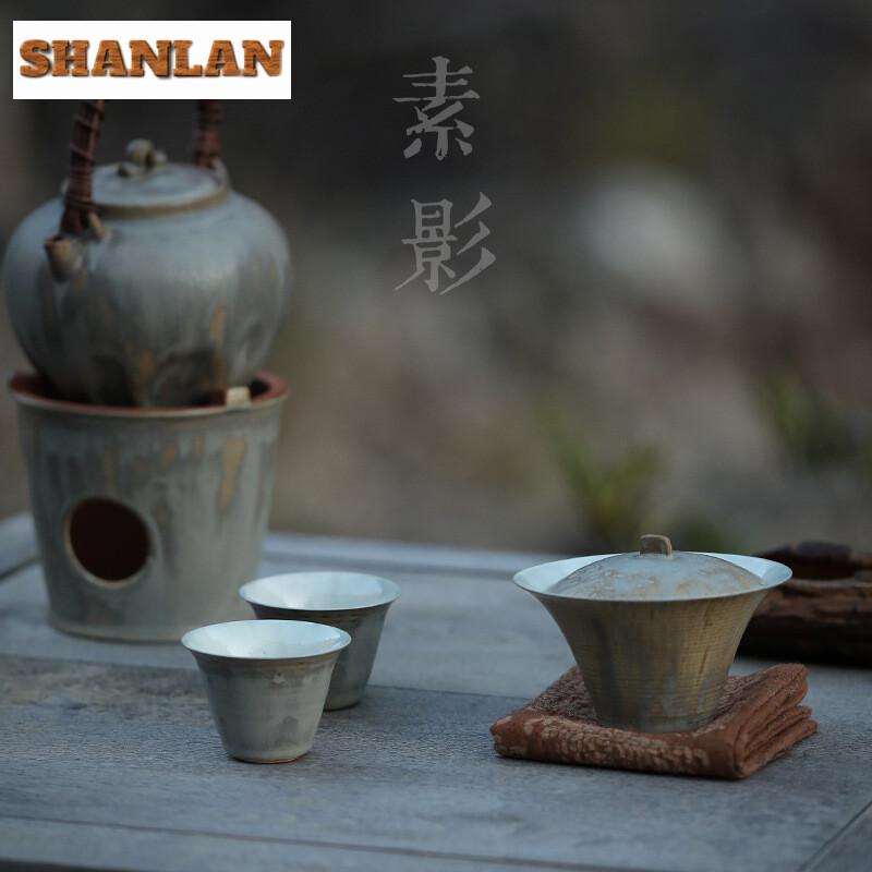 110ml Master Handamde Water Moon Gaiwan Creative Kiln Change Tea Tureen Chinese Tea Making Cover Bowl Teaset Accessories Craft