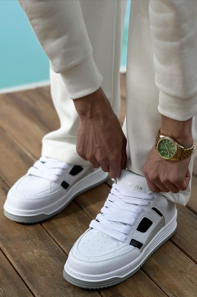 Chekich H New Collection CH2410 Avax Men Sports Shoe White Black Brown Tan