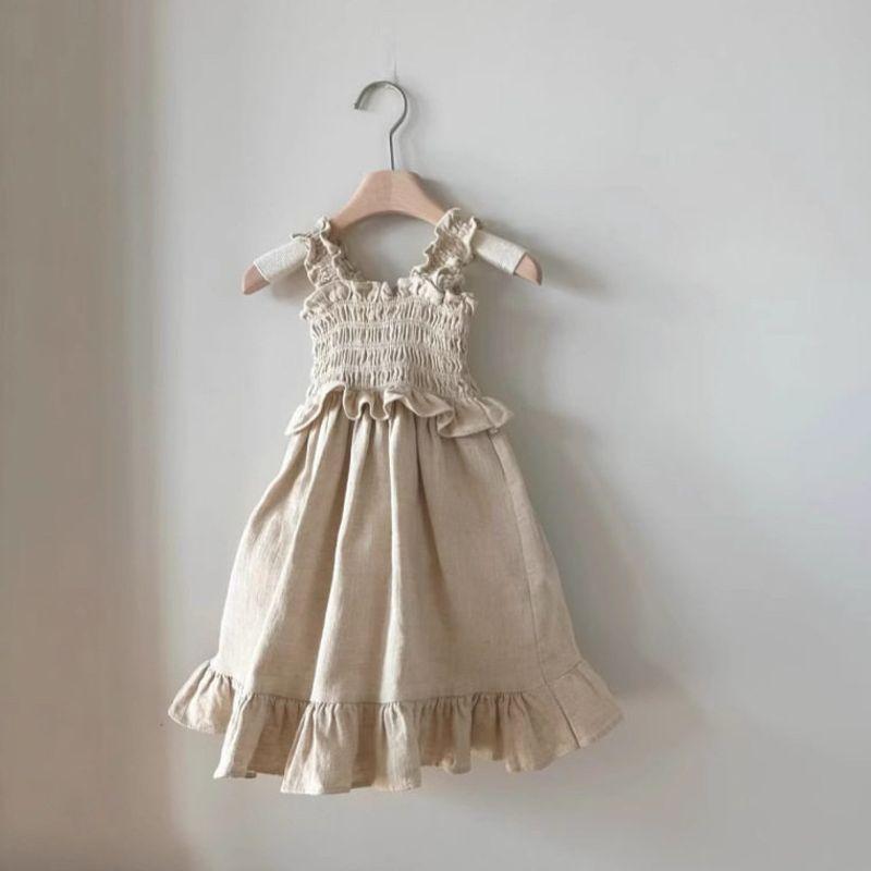Sister Matching Outfits Baby Clothes Summer Style for Girls Solid Color Ruffled Strap Princess Romper Jumpsuit