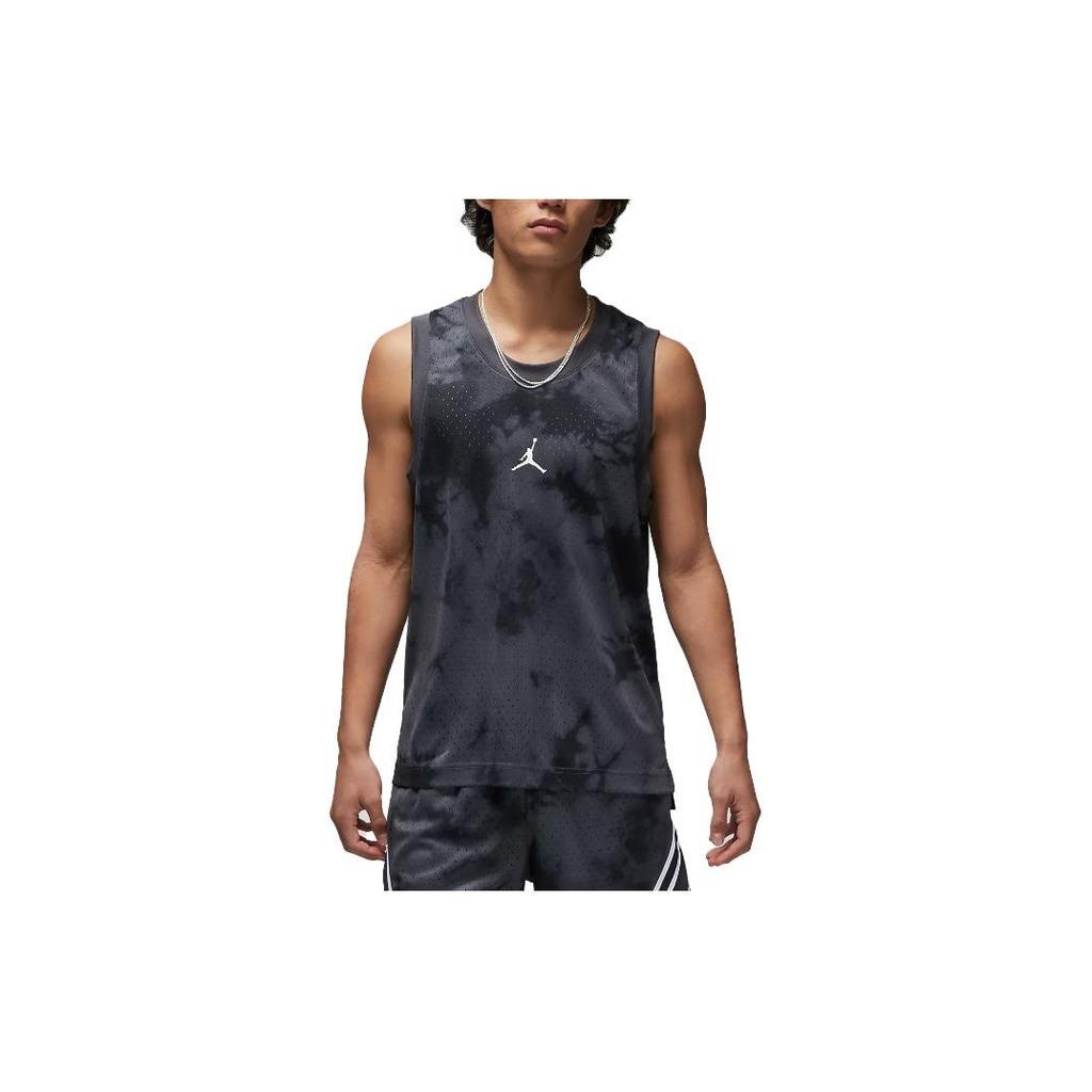 Jordan Logo Solid Color Breathable Sports Tie-Dye Loose Sleeveless Tank Top Men Tops Black DZ0568-022