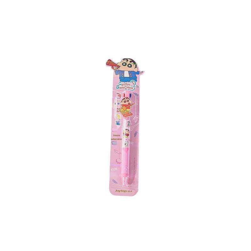 Yue Mu Crayon Shin-chan 3-Color Retractable Ballpoint Pen (0.5mm), Black/Red/Blue