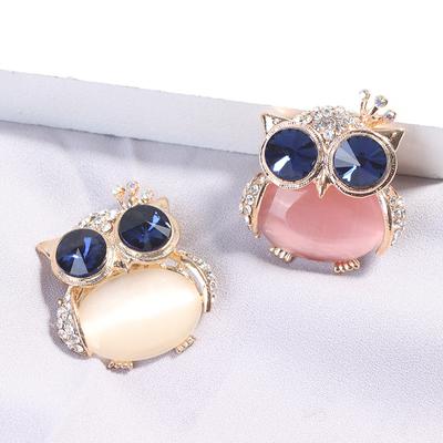1 peça broches de coruja de olho azul para mulheres broche de animal fofo acessórios de roupas