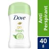 Dove Unisex Antiperspirant Stick Cucumber & Green Tea, 40G, 1 Count