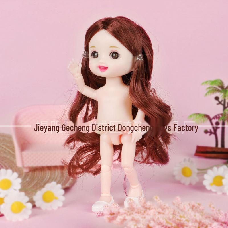 17 cm Mini BJD Puppenkörper - 6 Zoll Prinzessin Mädchen, 16 cm Kleine Nacktpuppe