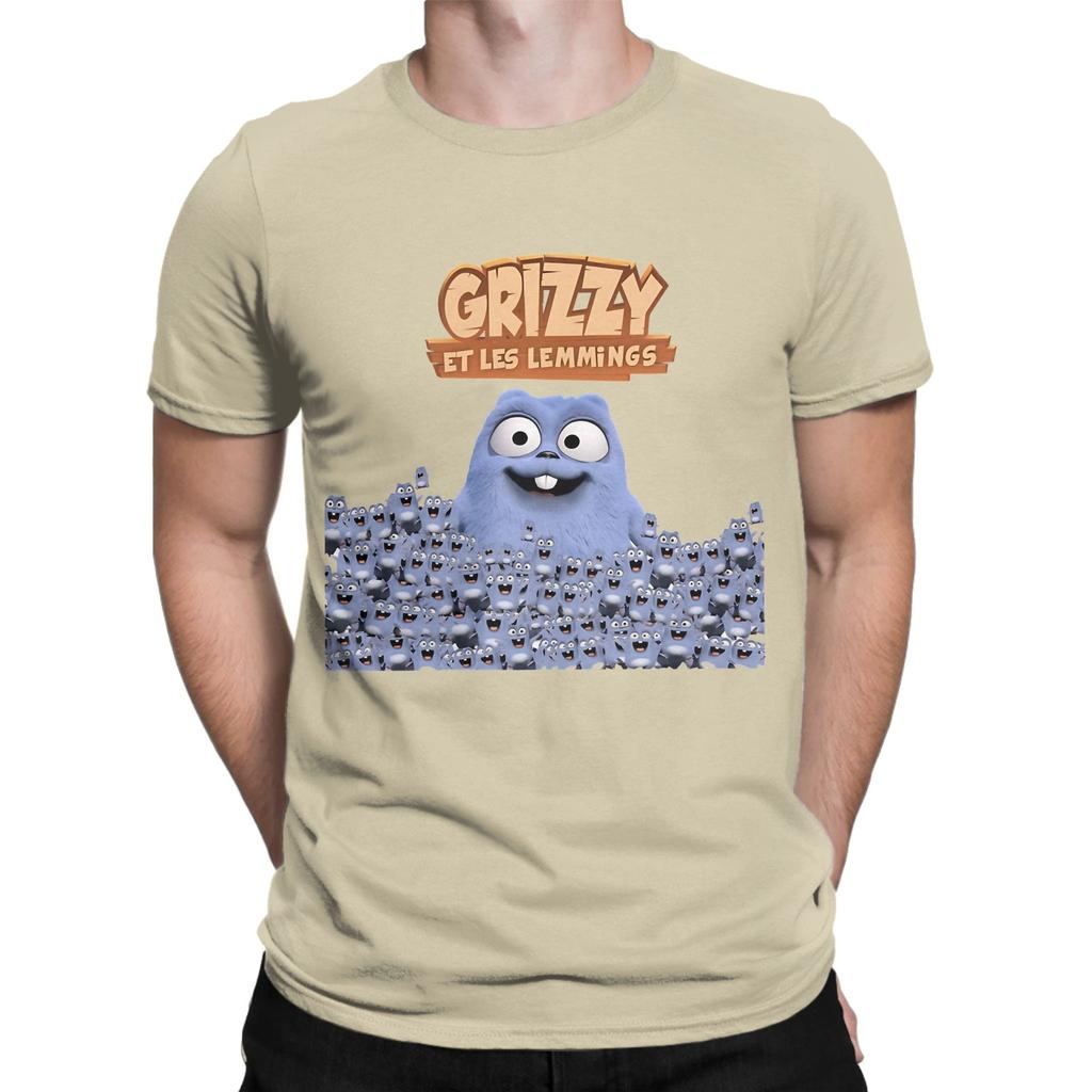 Lemings from grizzy et les lemmings Novelty 100 Cotton TShirt Grizzy and the Lemmings Tees Tops For Unisex