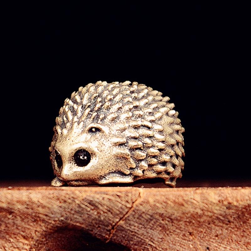 Stylish Copper/Brass Hedgehog Charm Decorative Hanging Pendant For Outdoor Gear Jewelry Crafting Creative Gift