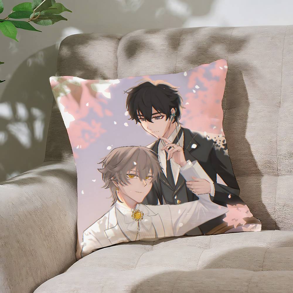 A D-Date With Death A-Adventure Game Case Cushion Cover Cute Throw Pillow Case For Car Sofa Pillowcase Polyester With Zipper