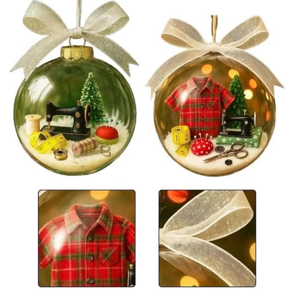 1PC Sewing Ball Christmas Holiday Snowball Exquisite Design, for Indoor and Outdoor Christmas Atmosphere