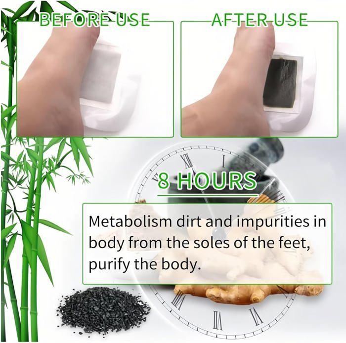 Patchs Détoxifiants - Deep Cleansing Foot Patches - Vegan - Pour Tous Types de Peau - Élimine les Toxines