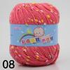 Bean Color Dot Medium Thick Hand-Knitted Yarn Silk Protein Fluff Sweater, Scarf, Jacket, Hat Wool for DIY Knitting