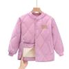 Kids Unisex Solid Color Padded Winter Coat Boys Girls Outerwear Jacket