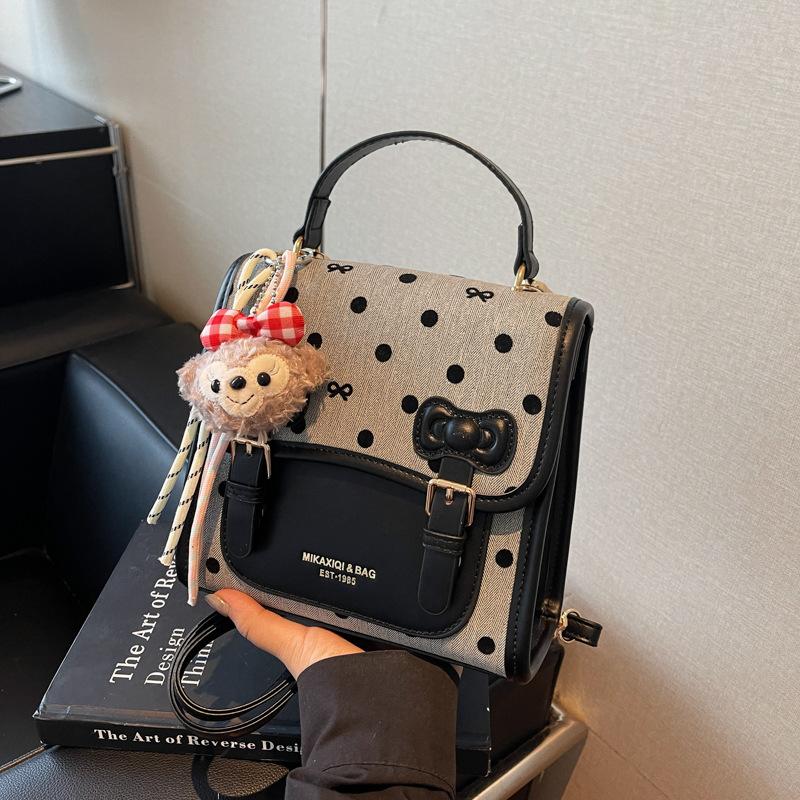 Popular Niche Polka Dot Backpack Women's Versatile Small Backpack Fashion Messenger Bag