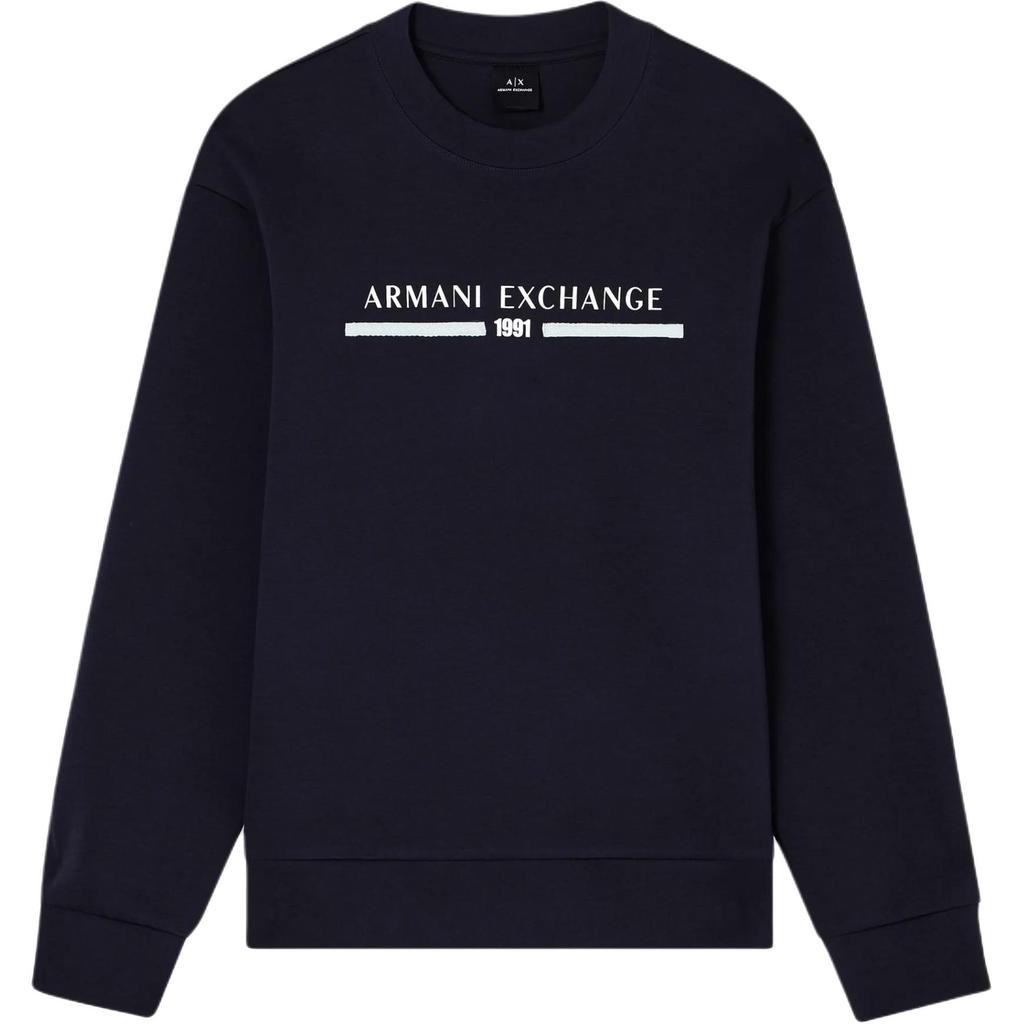 Armani Exchange Round Neck Pullover Letter Loose Long Sleeve Sweatshirt Men sweatshirt XM000982-AF10818-UB101