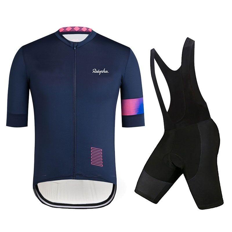 Mens Cycling Jersey Set Breathable Short Sleeve Road Mountain Bike Apparel Sportswear