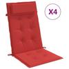 VidaXL High Back Chair Cushions Set of 4 Red Oxford Fabric, Cushion, Chair Cushion, Seat Cushion 361893