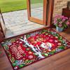 Christmas Printed Square Area Rug Soft Non Slip Floor Carpet For Bedroom Holiday Gift