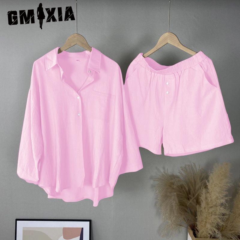 

GMXIA Spring Solid Color Two-piece Set M серый