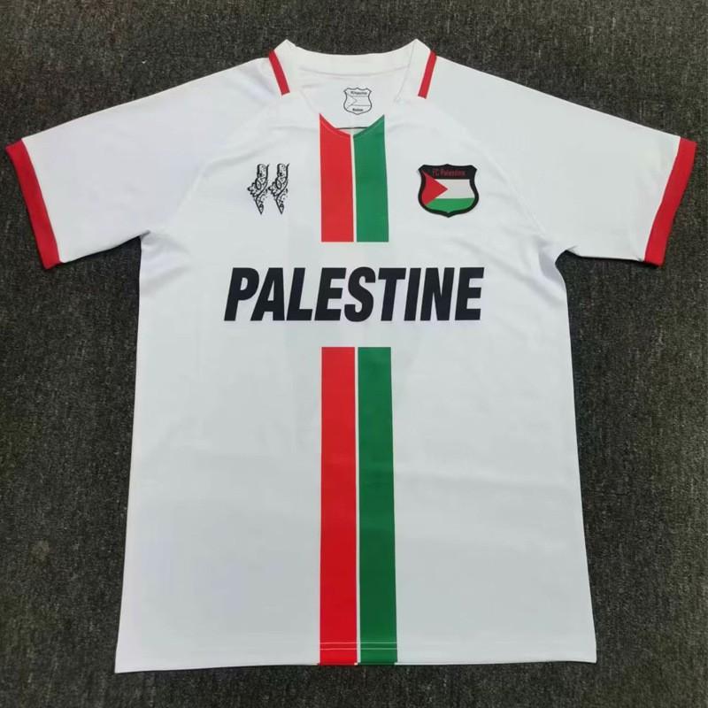 Palestino 2024-2025 Home Away Soccer Jersey Mens Short Sleeve Football Kit Cotton Blend Performance Sportswear