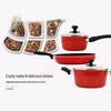 SUPOR Chinese Red Non-stick 3-Piece Cookware Set