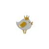 Crown Princess Chick Brooch, Artistic and Cute Chicken, Little Fat Chicken, Collar Pin, Fashionable Button Pin, Collar Accessory