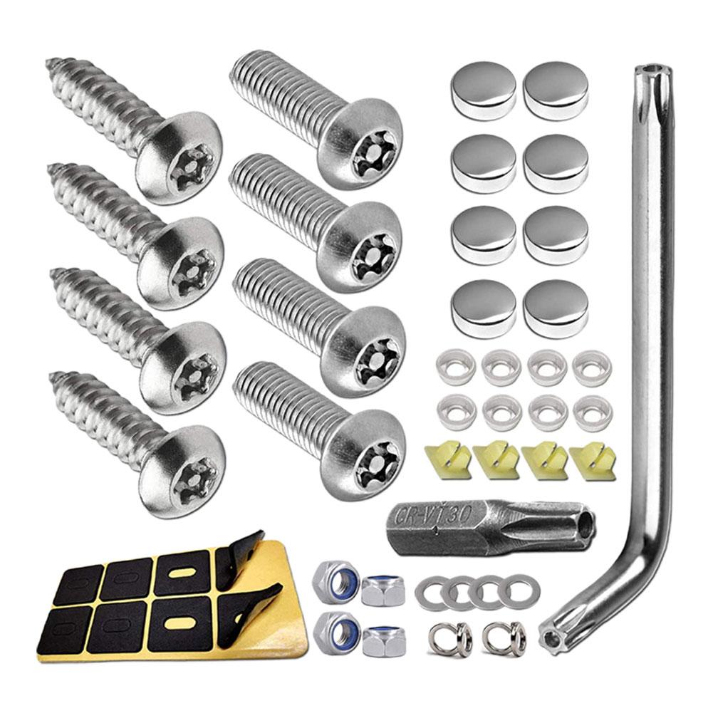 

Комплект винтов для защиты от кражи номерного знака, болты безопасности для крепления рамки и крышки номерного знака