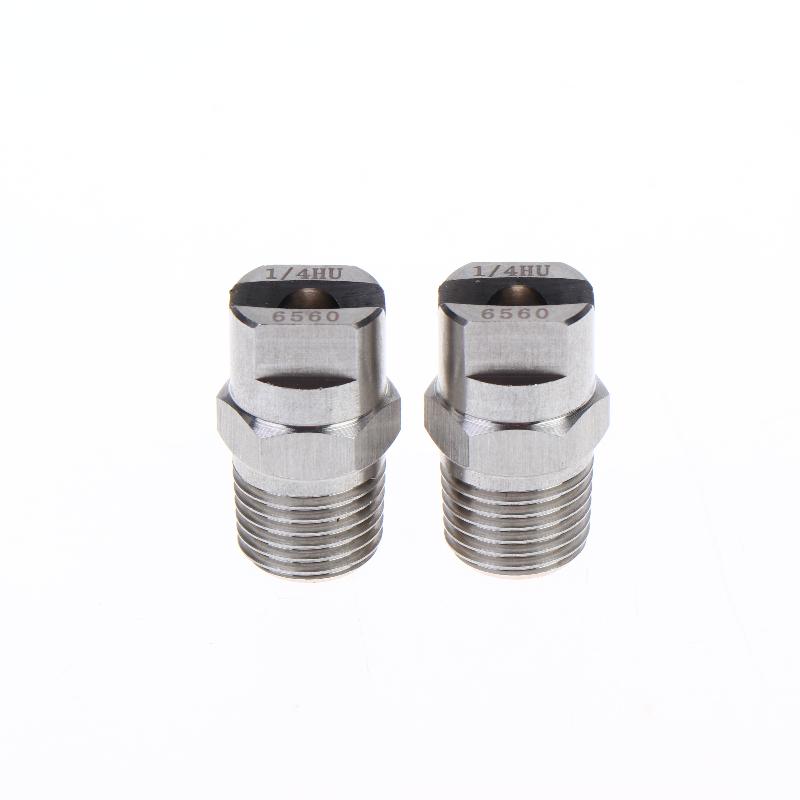 2Pcs Bspt High Pressure Flat Fan Nozzle 65 Degree Hvv Water Spray Nozzle For Cleaning