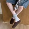 Frosted Leather Muffin Thick-bottomed Bag Head Slippers Women's Autumn and Winter New Outer Wear Retro Small Man Heightened Hairy Half Drag