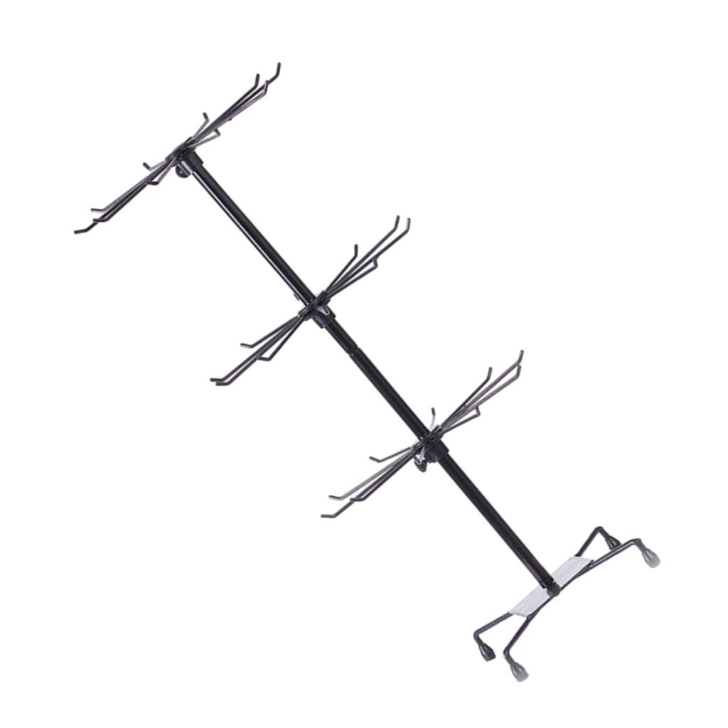 Alloy Display Rack with 3 Tiers Home Storage Organizers for Scarves Hat and Jewelry Space Saving Designs for Any Setting
