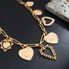 Fashion Hip Hop Love Heart Keychain Waist Belts Chain For Women Men Punk Trousers Jeans Pants Chain Bag Chain Street Jewelry