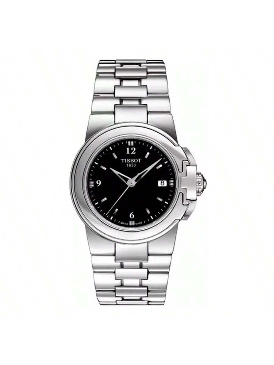 Tissot women s quartz watch, stainless steel strap, 50m water-resistant T080.210.11.057.00 чёрный