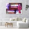 Canvas print, Geometric composition with an orchid