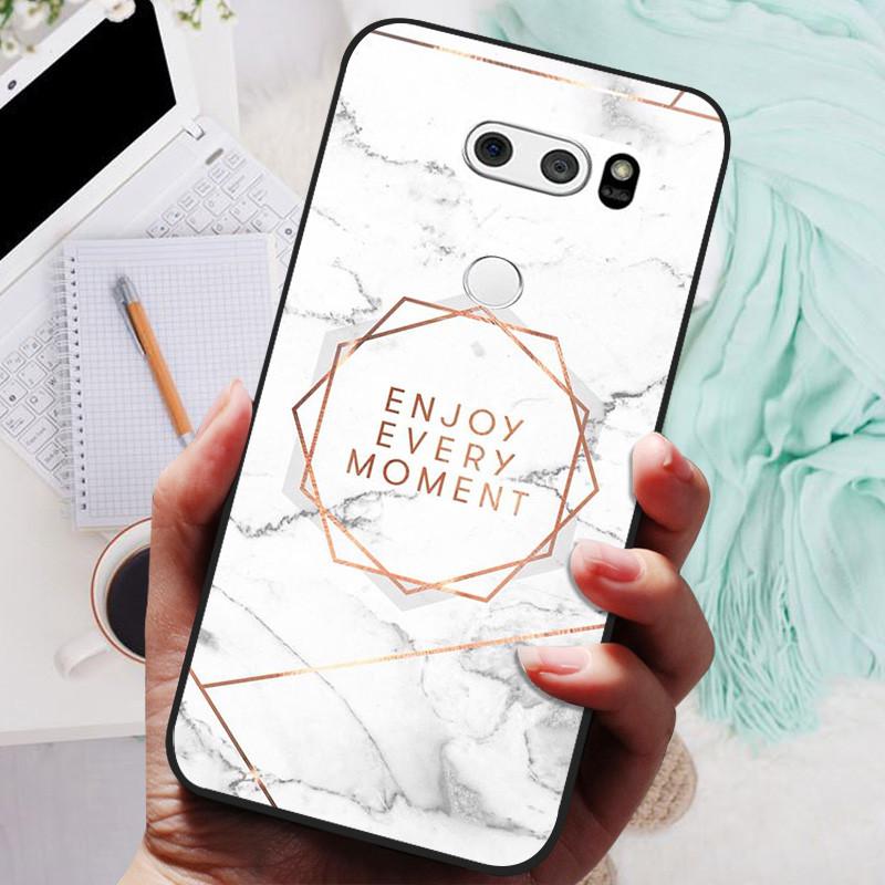 Para LG V30 V30+ Funda Gato Lindo Pintado Trasera para Teléfono Para LG V35 V30S Thinq Funda Silicona Suave Para LGV30 V30 Plus Fundas Coques
