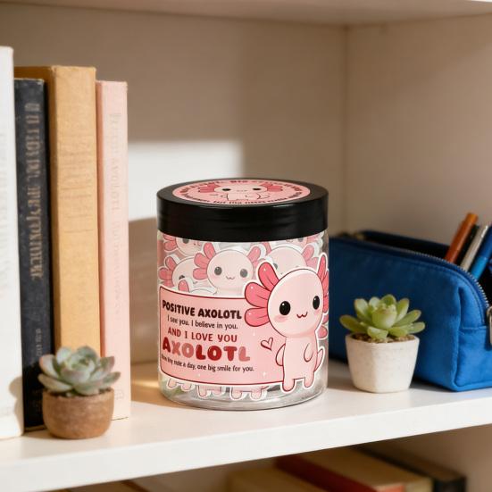 60 Positive Affirmationskarten Emotionale Unterstützung Axolotl Geschenke für Teenager Mädchen Student Weihnachtsstrumpf