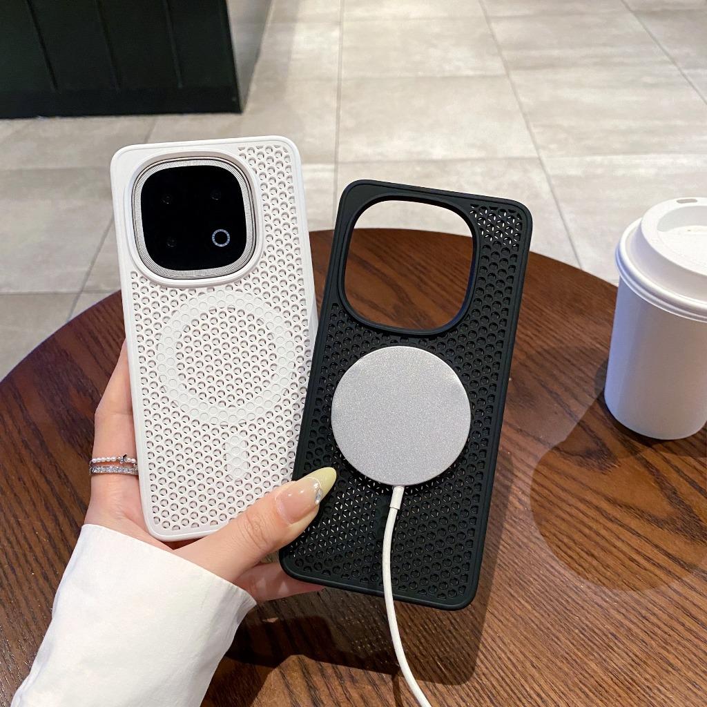 For MagSafe Magnetic Honeycomb Mesh Phone Case For Vivo X300 X100 X200 Pro Mini iQOO Z9 Z10 Turbo Neo10 Pro Neo11 15 13 1 2