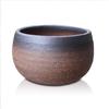 Umekichi Bonsai Black Round Bonsai Pot Yokkaichi Banko for Tuberous Compact Supplies, (2.5cm (approx. 8.5cm)), Ware, Wildflowers, Houseplants, Agave,