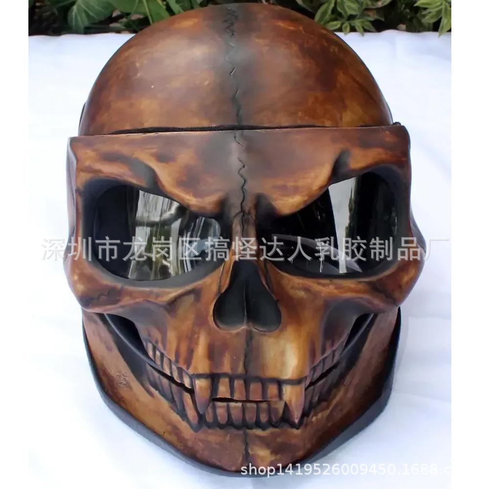 Halloween skull mask, movable skull headgear, full skull mask, dark movable skull head