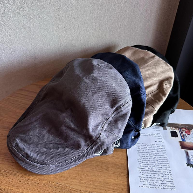Front and back wearing beret street men and women literary and retro forward hat casual versatile painter hat short brim cap