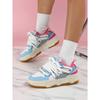 Fashion Platform Sneakers Women Chunky Shoes PU Leather Casual Shoes Ins Board Shoes Lace-up Outdoor Walking Footwear