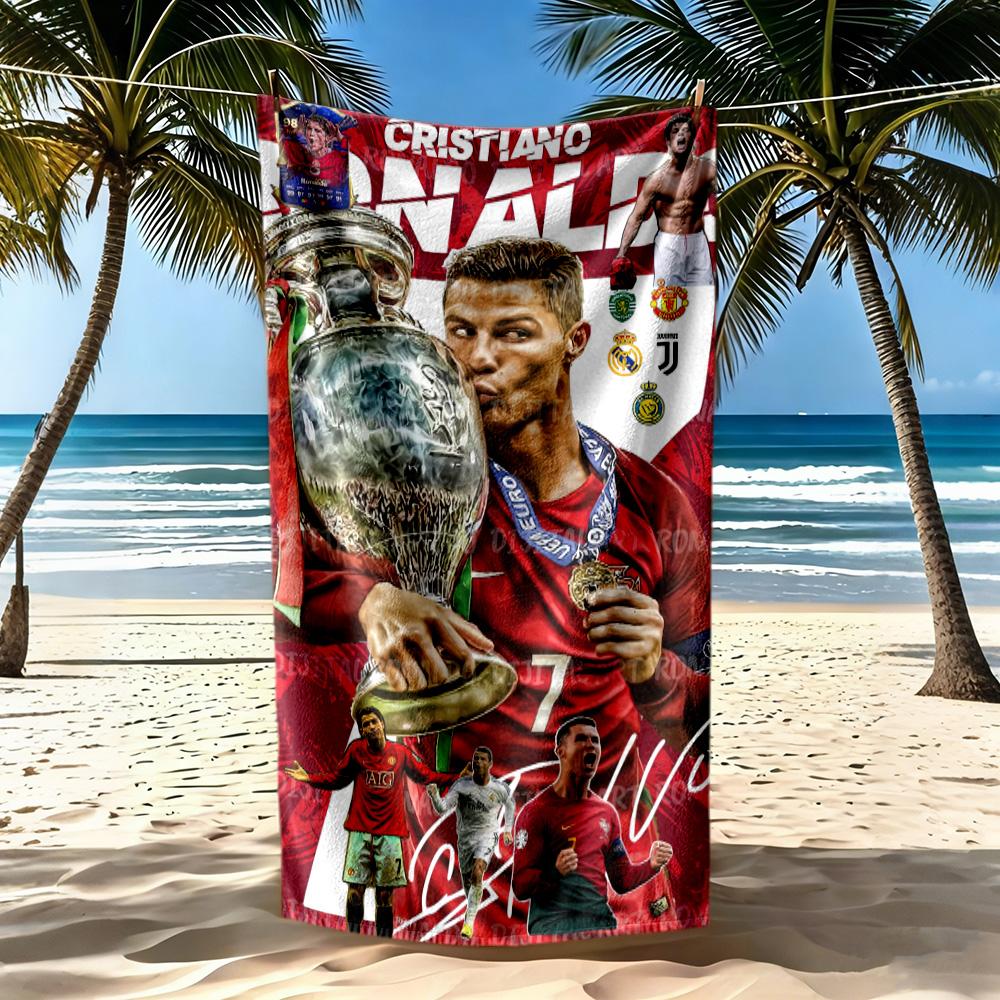 Cristiano Ronaldo Strandtuch Schnelltrocknend Weich Mikrofaser Bequem Leicht