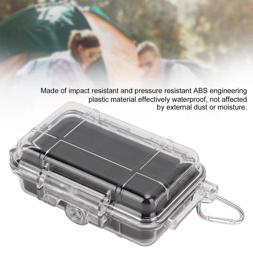 Plastic Shockproof Box with Shock Absorption Liner Outdoor Waterproof Airtight Case TransparentSmall Size