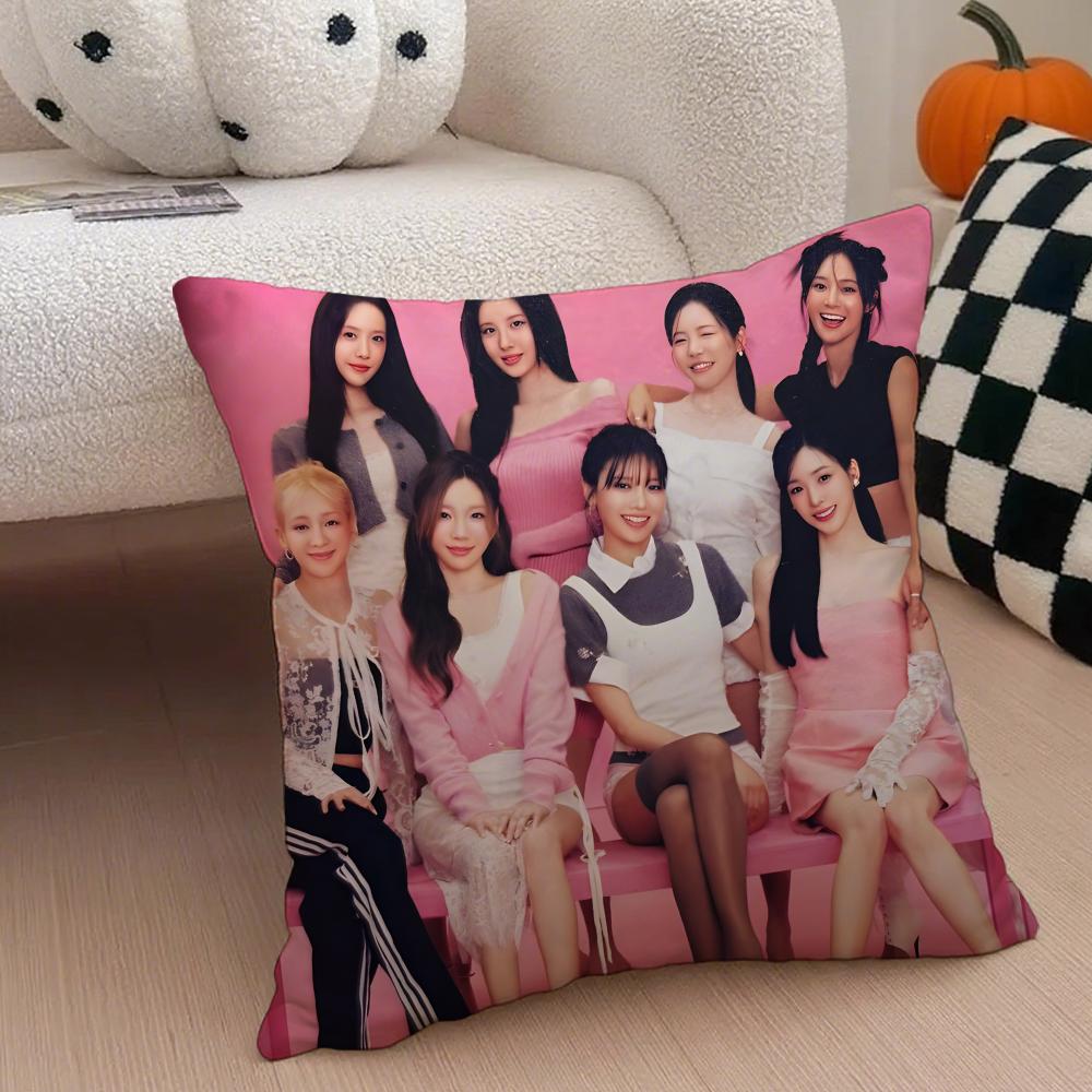 kpop energetic GGirls GGeneration Cushion Cover Throw Pillow Cover Hidden Button Durable Polyester Chair Cushion