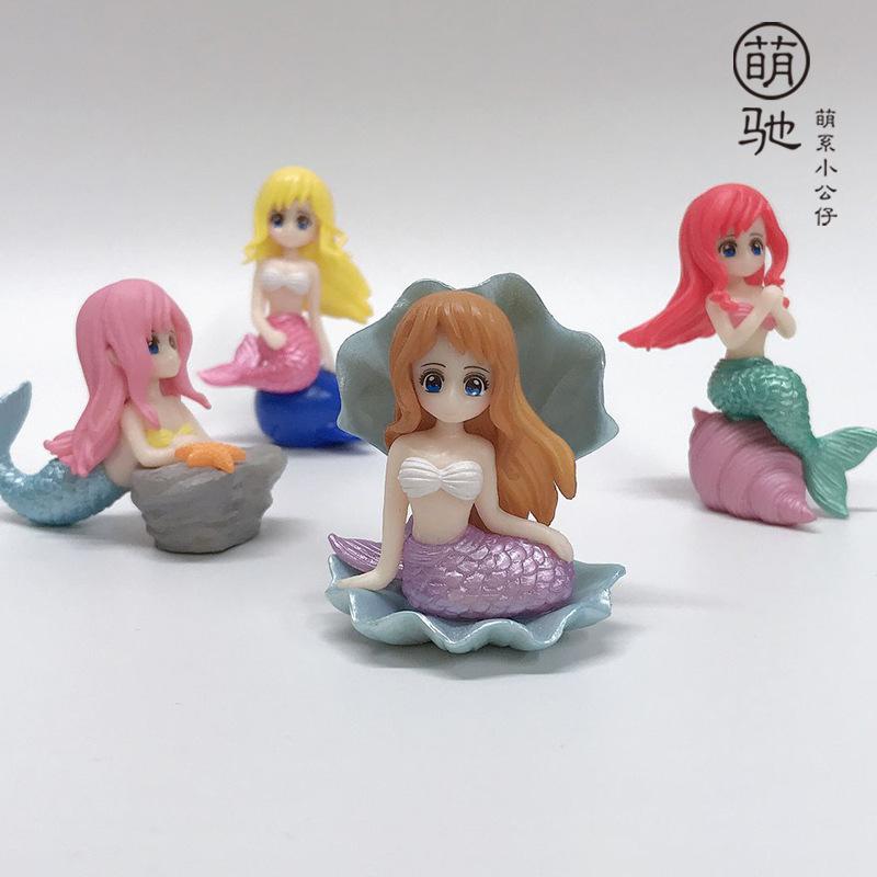 The Mermaid Little Figure Toy Pvc Car Accessories Doll Micro Landscape Accessory
